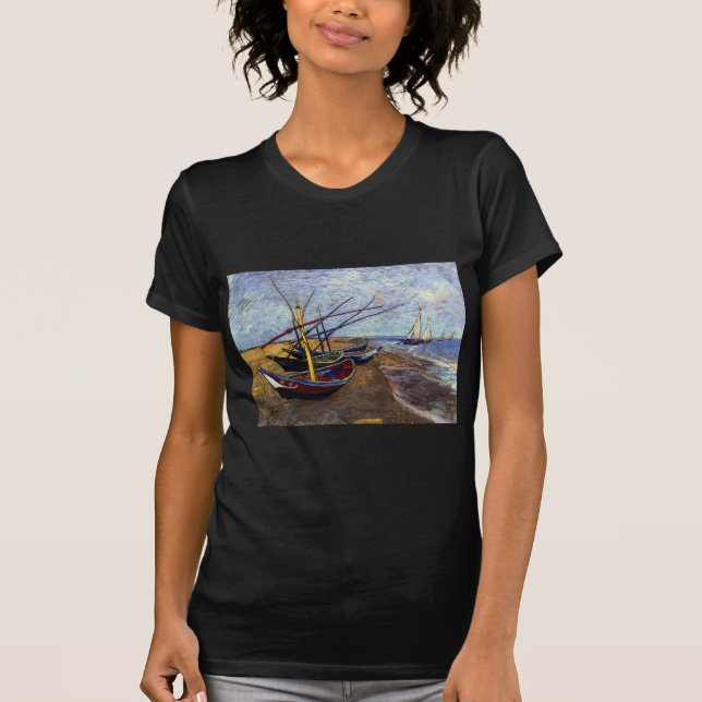 Camiseta Barcos de Pesca em Praia (Frente)