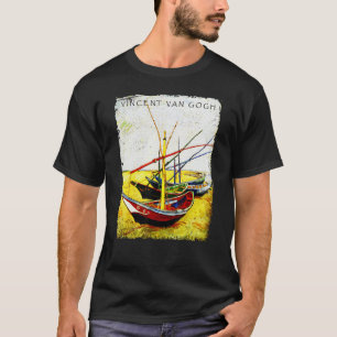 Camiseta Barcos de Pesca na Praia Tee Van Gogh Arte Pintura