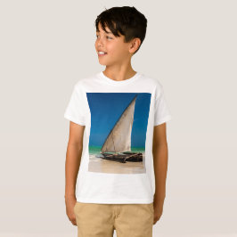 Camiseta Barcos de pesca tradicionais na praia