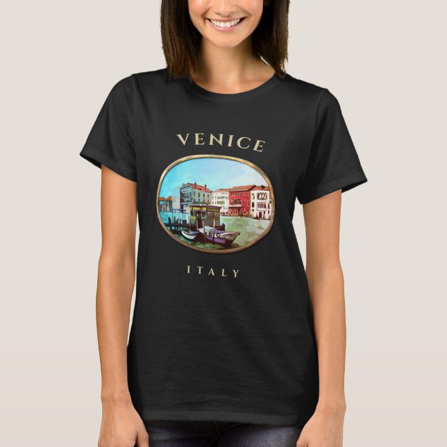 Camiseta Barcos De Veneza, Itália (Frente)