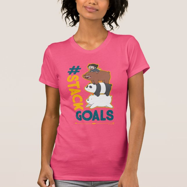 Camiseta Bare Bears and Chloe - #StackMetas (Frente)