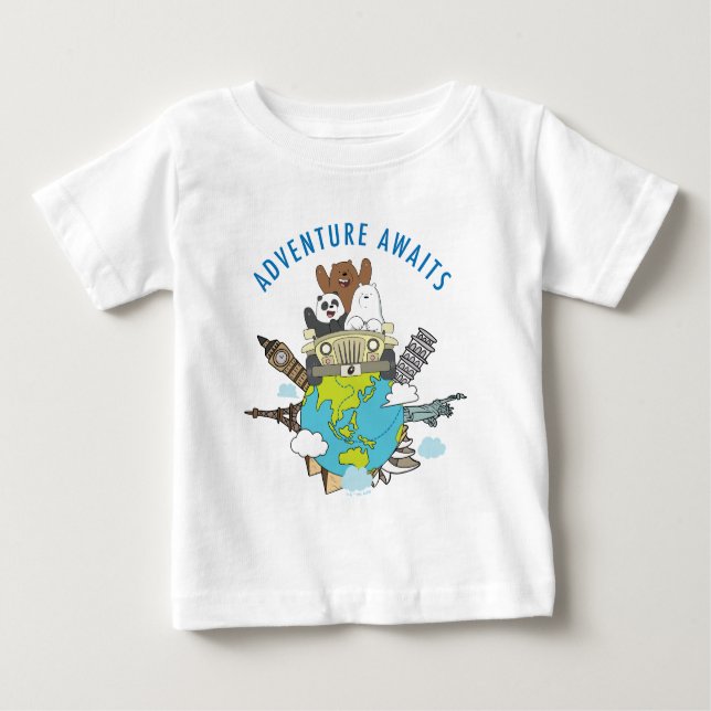 Camiseta Bare Bears - Aventura Aguarda (Frente)