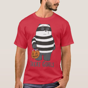 Camiseta Bare Bears Halloween Panda Bear Metas Antes