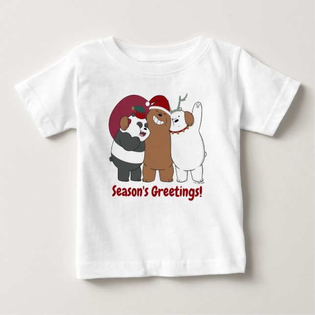 Camiseta Bare Bears - Saudações de Época (Frente)