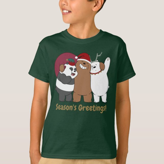 Camiseta Bare Bears - Saudações de Época (Frente)
