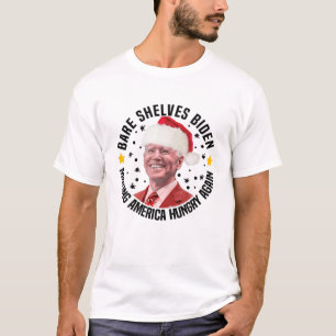 Camiseta Bare Shelves Biden Fazer América Fome De Novo Chr