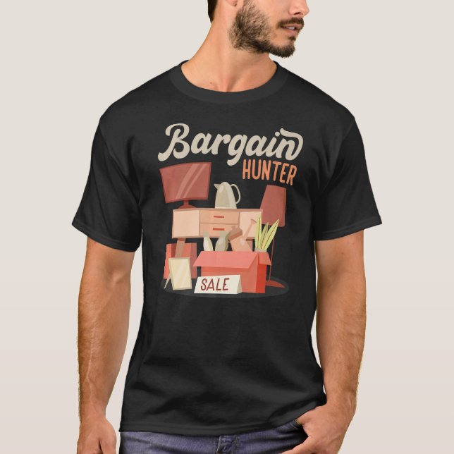 Camiseta Bargain Hunter Flea Market Thrifty Premium (Frente)