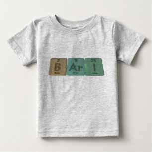 Camiseta Bari como o iodo do argônio do boro