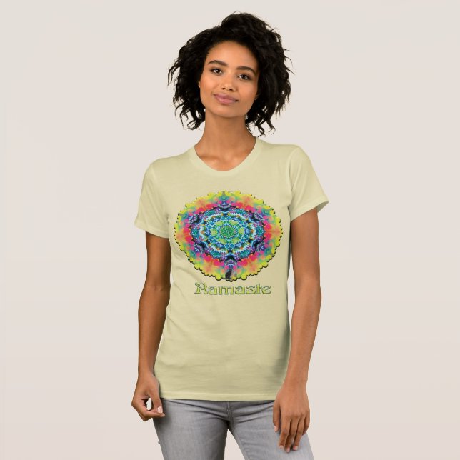 Camiseta Bário Namaste Kaleidoscópio (Frente Completa)