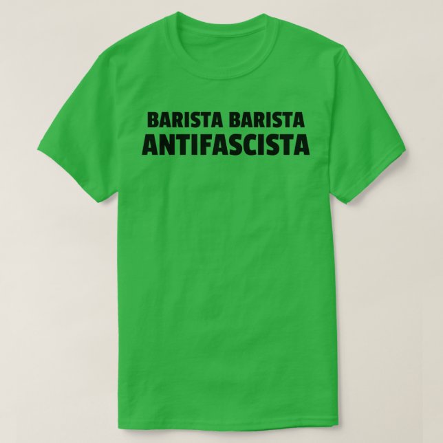 Camiseta Barista Barista Antifascista 5 (Frente do Design)