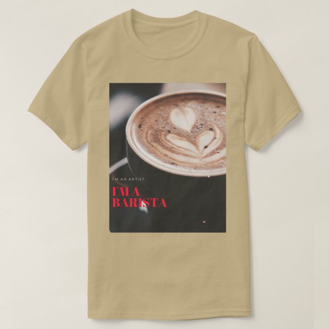 Camiseta barista é artista (Frente do Design)