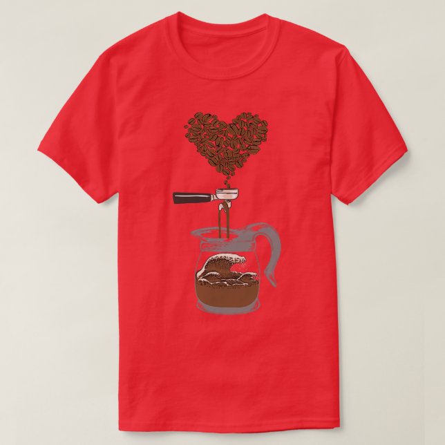 Camiseta Barista E Excelente Wave Café Arte (Frente do Design)