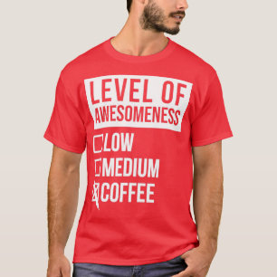 Camiseta Barista Engraçado Nível de Arte Café para Mulheres