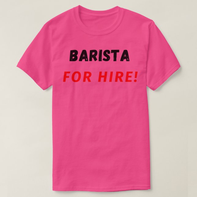 Camiseta Barista Para Aluguer (Frente do Design)