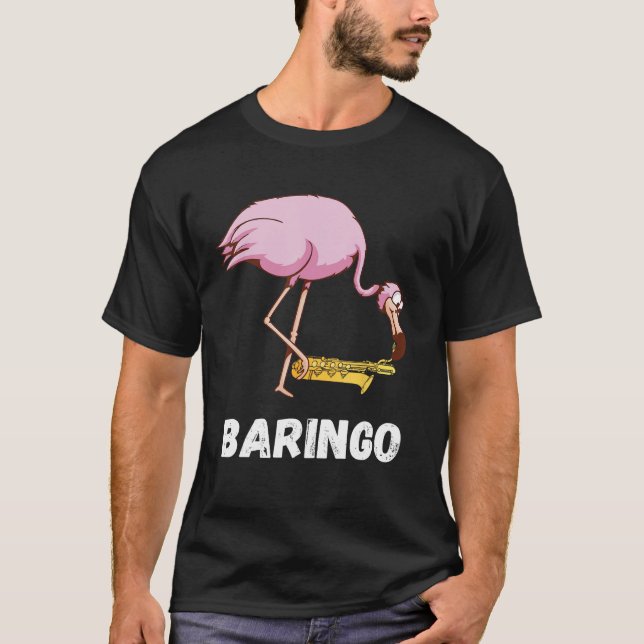 Camiseta Baritone Flamingo Saxophonist Euphonium Saxophone  (Frente)
