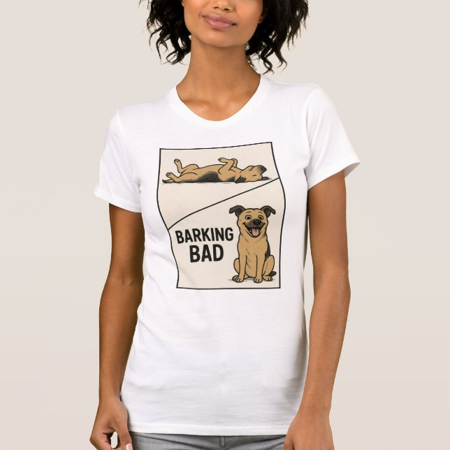 Camiseta Barking Bad – Funny Dog Lover Parody Poster (Frente)