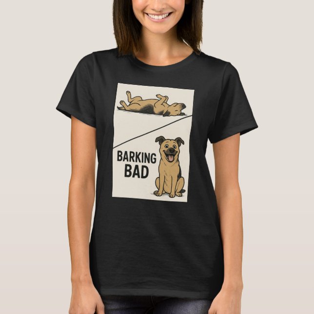 Camiseta Barking Bad – Funny Dog Lover Parody Poster (Frente)