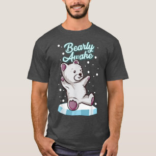 Camiseta Barly Awake Polar Bonito Cubo Animal Engraçado