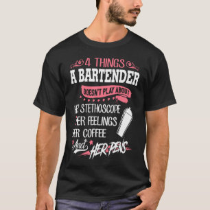 Camiseta Barman - 4 Coisas Sobre As Quais Um Barman Não Jo