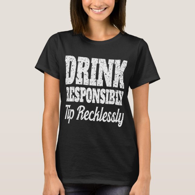Camiseta Barman Engraçado Bebe Barman Responsavelmente G (Frente)