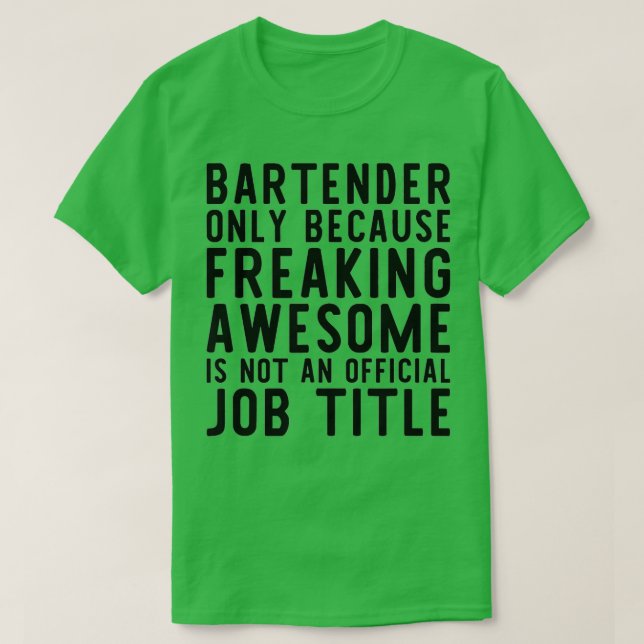 Camiseta Barman Engraçado Presente para o Barman Eu Amo Est (Frente do Design)