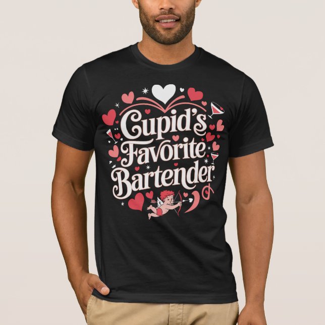 Camiseta Barman Favorito de Cupido (Frente)
