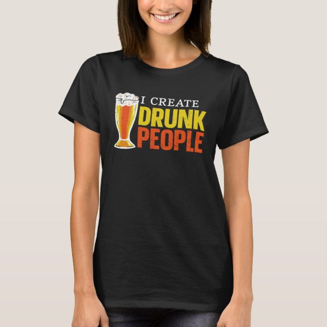 Camiseta Barman Mixologista Eu Crio Pessoas Bêbadas (Frente)
