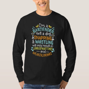 Camiseta Barman Não É Um Garçom Garçonete De Cachorro