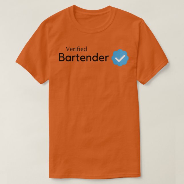 Camiseta Barman verificado (Frente do Design)