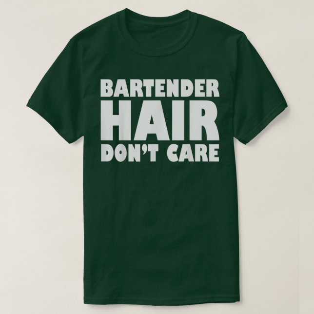 Camiseta BarmanCabeloNãoCuidarEngraçado (Frente do Design)