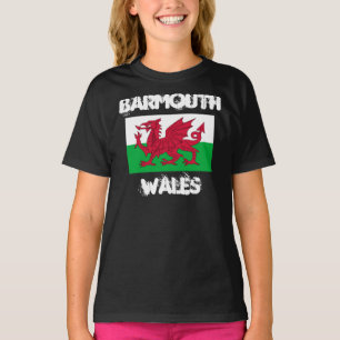 Camiseta Barmouth, País de Gales com bandeira galesa
