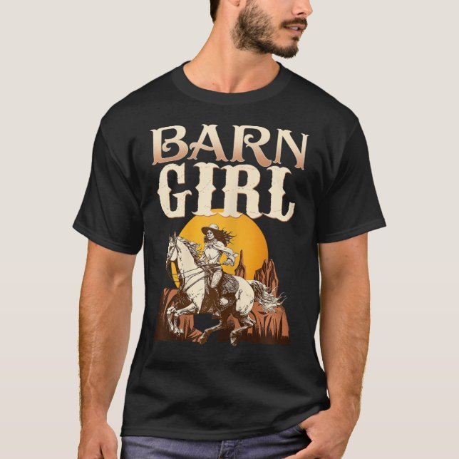 Camiseta Barn Girl I Equestrian Pony Horse Fan (Frente)