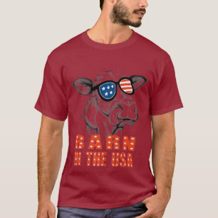 Camiseta Barn In USA - Funny Patriotic USA Flag Cow