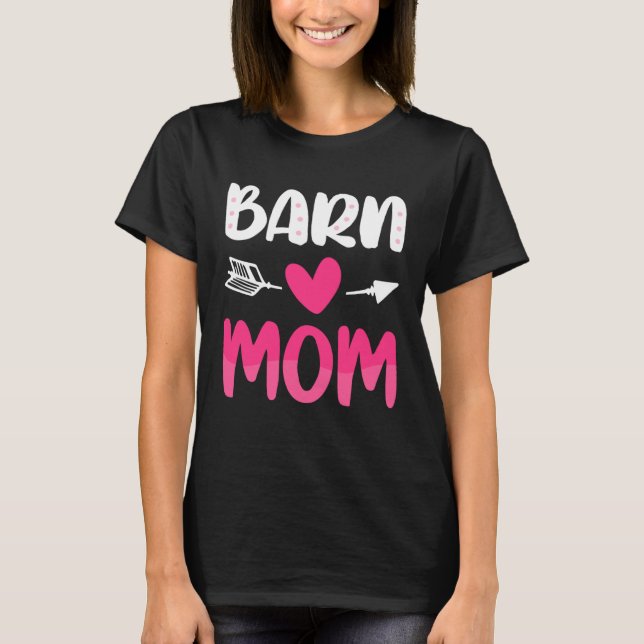 Camiseta Barn Mom Mothers Day  Horses Racing Riding Mama Mo (Frente)
