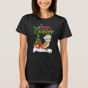 Camiseta Barn Owl Lover Xmas Papais noeis de Decoração Barn