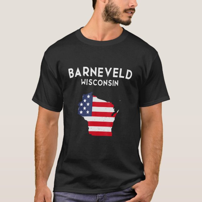 Camiseta Barneveld Wisconsin EUA State America Viagem Wisco (Frente)