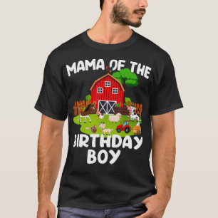 Camiseta Barnyard Birthday Farm Animais Mamã Birthday Boy