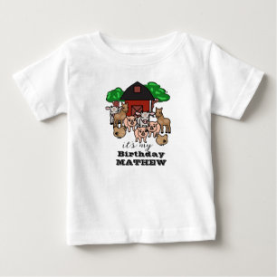 Camiseta Barnyard Cute É o meu aniversário Toddler