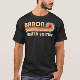 Camiseta BARON Surname Retro Vintage 80s 90s Aniversário Re