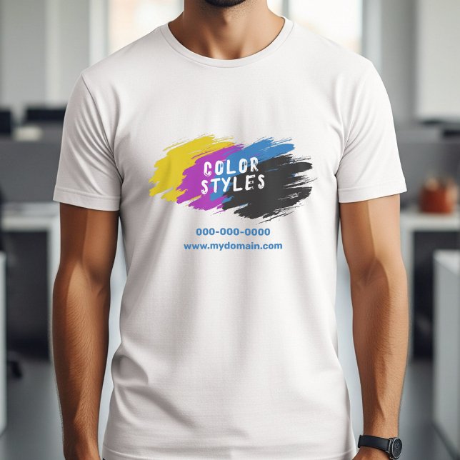 Camiseta Barra de Pincel de Cor (Color Brush Splash T-Shirt)