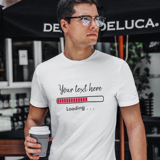 Camiseta Barra de Progresso com Citação Personalizada | Cam (Criador carregado)