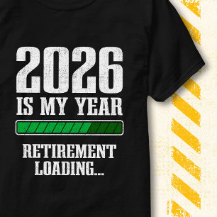 Camiseta Barra de Progresso Engraçada Aposentado 2026 Apose