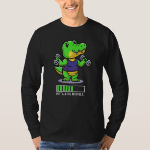 Camiseta Barra de Treinamento de Força Carga Músculo de Cro