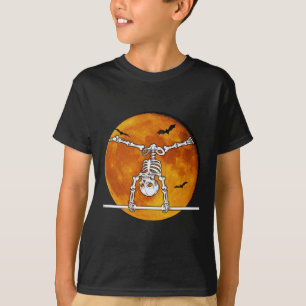 Camiseta Barra Horizontal de Ginástica Esquelética de Hallo