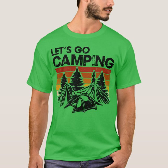 Camiseta Barraca de campista vamos acampar presente (Frente)