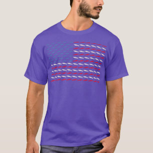 Camiseta Barracuda American Flag US 4º De Julho Fish USA Gi