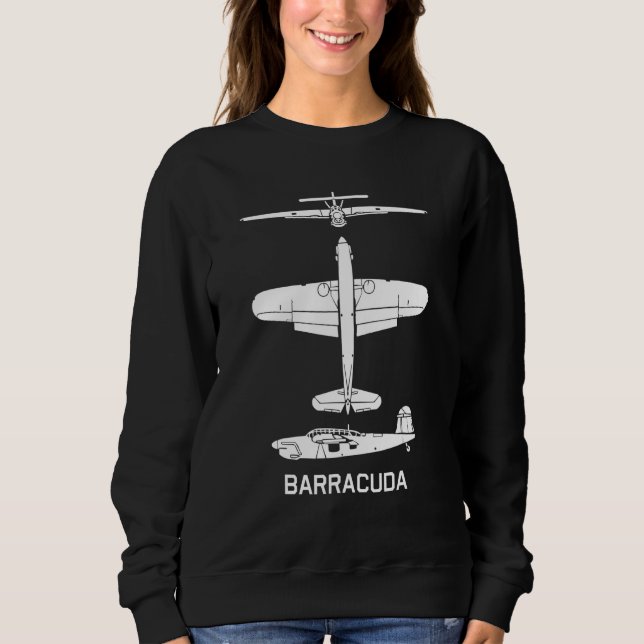 Camiseta Barracuda British Ww2 Torpedo Dive Bomber Plane Si (Frente)
