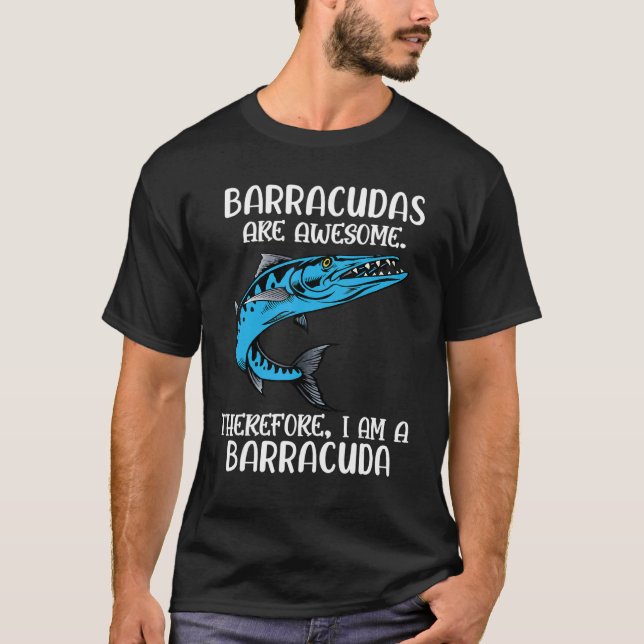 Camiseta Barracuda   Grande Sphyraena Pesca de Barracuda (Frente)