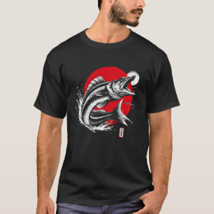Camiseta Barracuda. Legal Animal Sumi-e Pôr do Sol