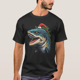 Camiseta Barracuda Natal Peixe Engraçado Natal Época Natalí